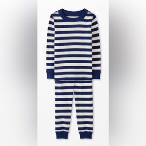 Hanna Andersson Navy and White Striped Pajama Set